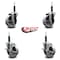 Service Caster 4'' Semi Steel Wheel Swivel 3/4'' Expanding Stem Caster Set 2 Brakes, 4PK SCC-EX20S414-SSS-2-TLB-2-34 - alternate 4